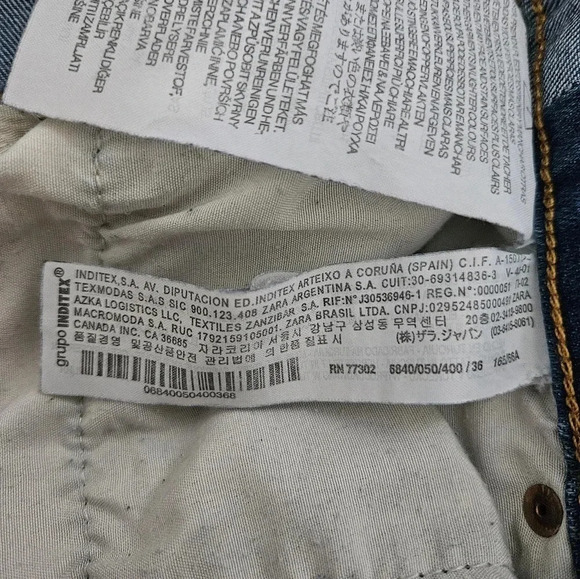 Zara distressed medium rise relaxed fit jeans size 4‎ - Picture 8 of 8